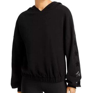 AQUA Athletic Star Sleeve Hoodie in‎ Black, Size L, NWT